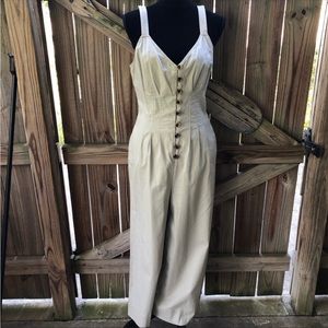 New Universal Thread Pickled Gray Sleeveless Mid Ride Wide Leg Jumper Size 8